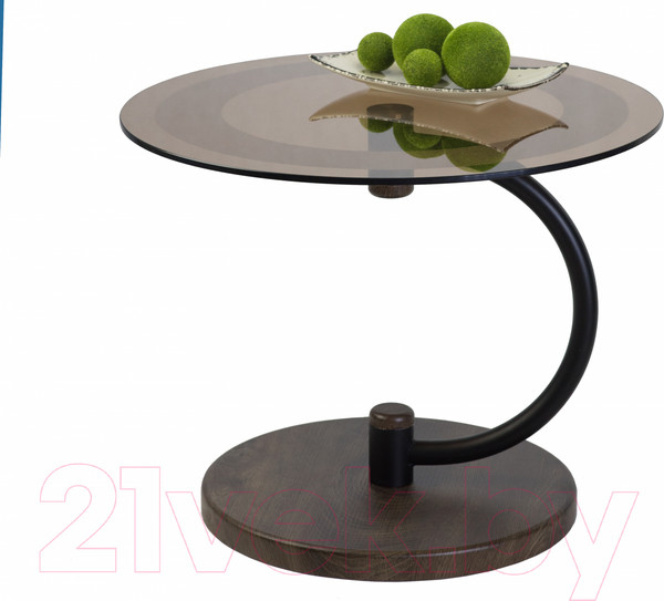 Изображение товара Журнальный столик Мебелик Дуэт 13Н (черный/дуб маррон/тонированное)