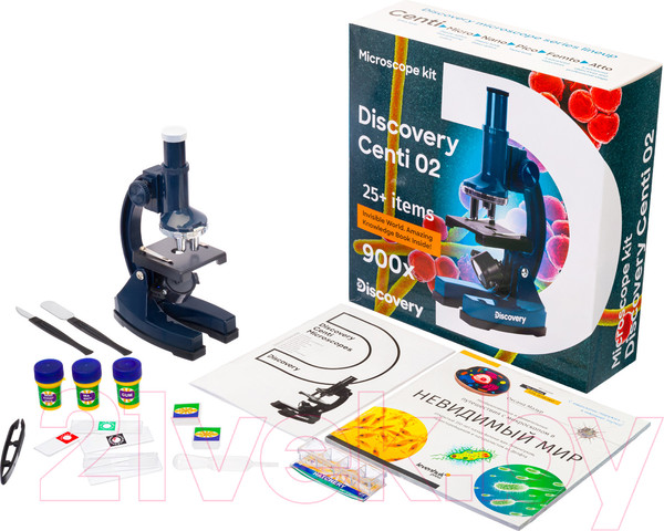 Изображение товара Микроскоп оптический Levenhuk Discovery Centi 02 с книгой / D78241