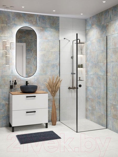 Изображение товара Зеркало Cersanit Eclipse Smart 50x122 / 64151 (с подсветкой, черная рамка)