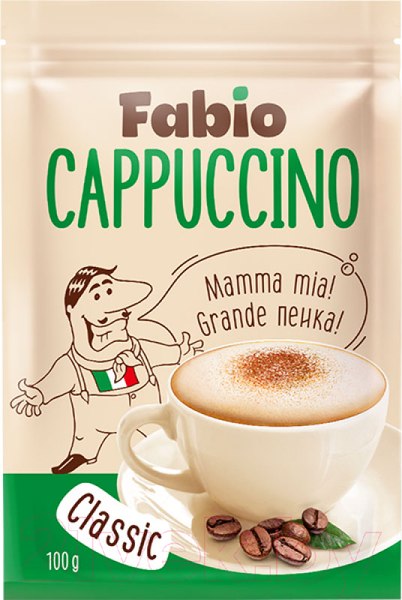 Изображение товара Кофейный напиток FABIO Cappuccino Сlassic / 11105  (100г)