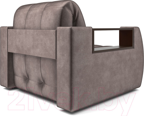 Изображение товара Кресло-кровать Mebel-Ars Аккордеон Барон №3 (бархат серо-шоколадный Star Velvet 60 Coffee)