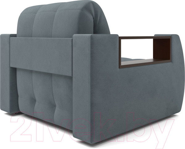 Изображение товара Кресло-кровать Mebel-Ars Аккордеон Барон №3 (велюр серо-синий HB-178 26)