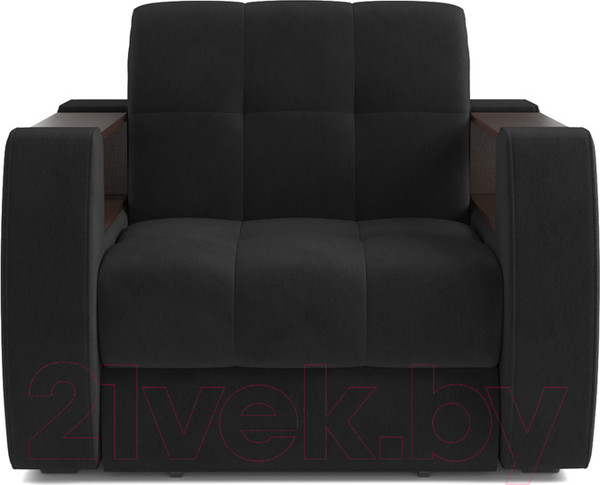 Изображение товара Кресло-кровать Mebel-Ars Аккордеон Барон №3 (велюр черный HB-178 17)