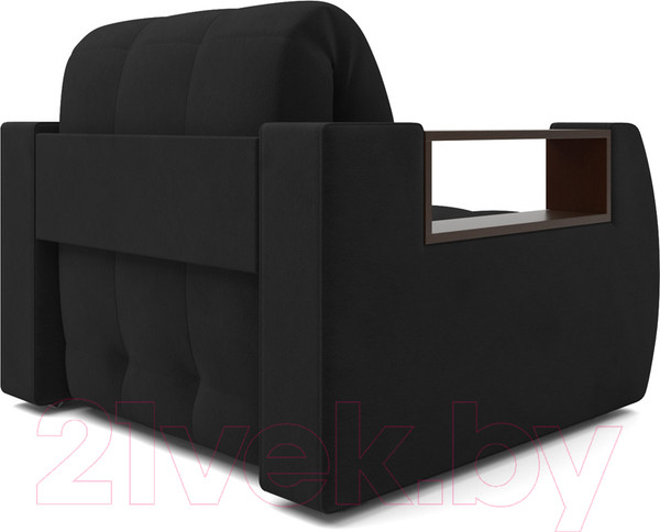 Изображение товара Кресло-кровать Mebel-Ars Аккордеон Барон №3 (велюр черный HB-178 17)
