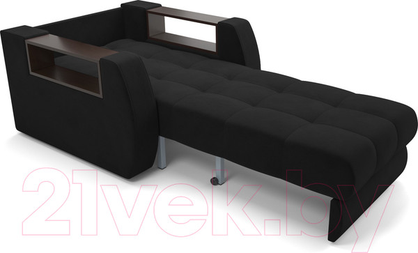 Изображение товара Кресло-кровать Mebel-Ars Аккордеон Барон №3 (велюр черный HB-178 17)