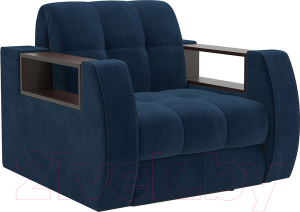 Изображение товара Кресло-кровать Mebel-Ars Аккордеон Барон №3 (темно-синий Luna 034)
