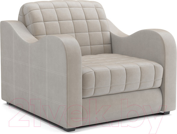 Изображение товара Кресло-кровать Mebel-Ars Аккордеон Барон №4 (бархат бежевый Star Velvet 6 Light Beige)
