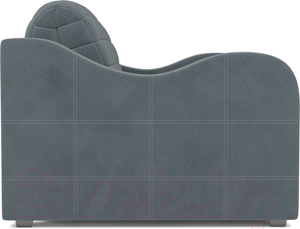 Изображение товара Кресло-кровать Mebel-Ars Аккордеон Барон №4 (велюр серо-синий HB-178 26)