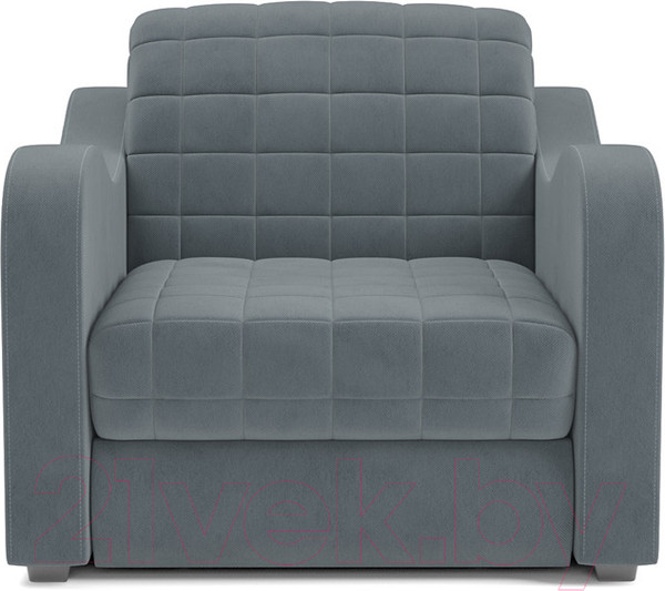Изображение товара Кресло-кровать Mebel-Ars Аккордеон Барон №4 (велюр серо-синий HB-178 26)