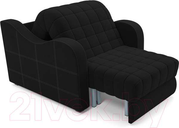 Изображение товара Кресло-кровать Mebel-Ars Аккордеон Барон №4 (велюр черный HB-178 17)
