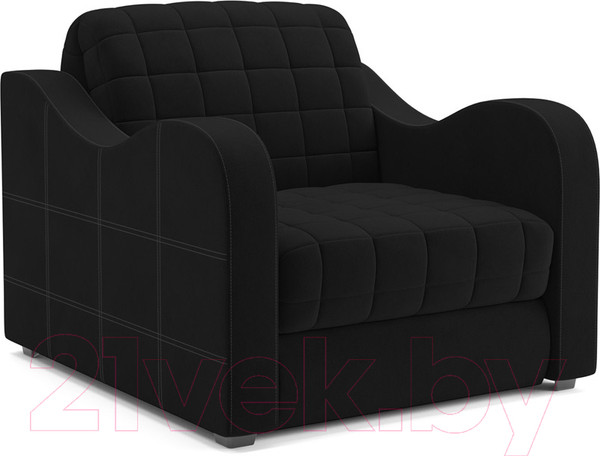 Изображение товара Кресло-кровать Mebel-Ars Аккордеон Барон №4 (велюр черный HB-178 17)