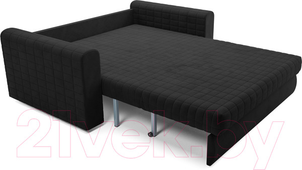 Изображение товара Диван Mebel-Ars Аккордеон Барон №5 (велюр черный HB-178 17)