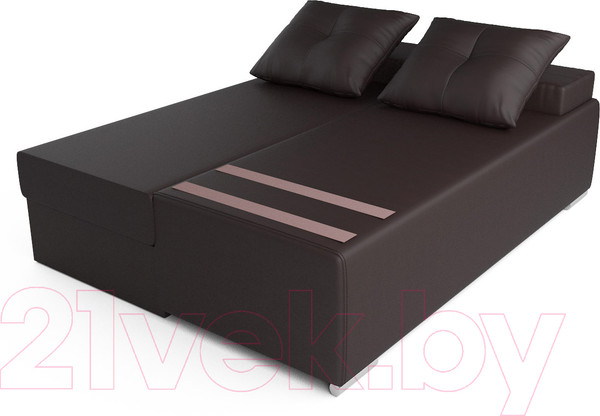 Изображение товара Диван Mebel-Ars Мадейра (экокожа шоколад)