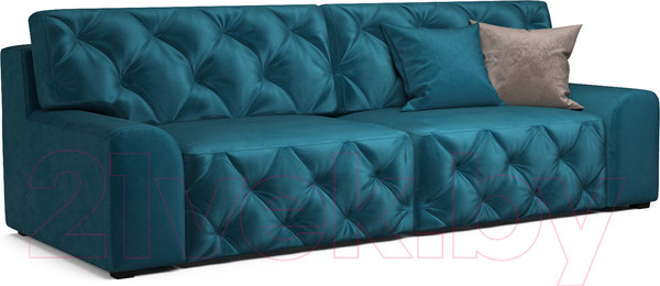 Изображение товара Диван Mebel-Ars Милан (бархат сине-зеленый/Star Velvet 43 Black Green)
