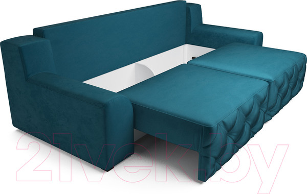 Изображение товара Диван Mebel-Ars Милан (бархат сине-зеленый/Star Velvet 43 Black Green)