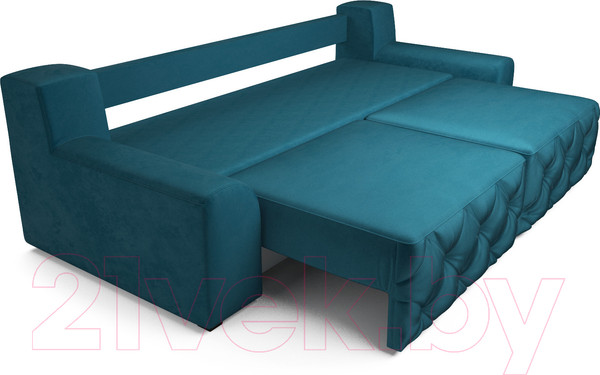 Изображение товара Диван Mebel-Ars Милан (бархат сине-зеленый/Star Velvet 43 Black Green)