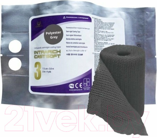 Изображение товара Бинт эластичный Intrarich Cast Soft (12.5см, серый)