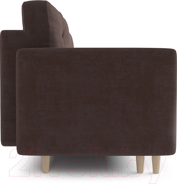 Изображение товара Диван Mebel-Ars Евро Белфаст (велюр молочный шоколад НВ-178 13)