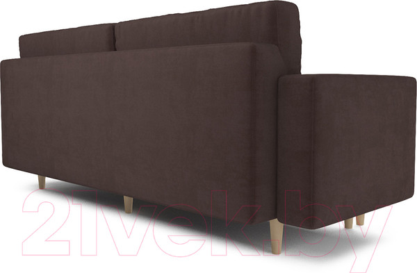 Изображение товара Диван Mebel-Ars Евро Белфаст (велюр молочный шоколад НВ-178 13)
