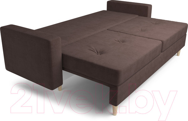 Изображение товара Диван Mebel-Ars Евро Белфаст (велюр молочный шоколад НВ-178 13)