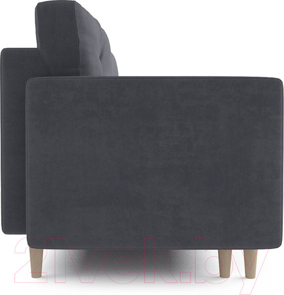 Изображение товара Диван Mebel-Ars Евро Белфаст (велюр серо-синий НВ-178 26)