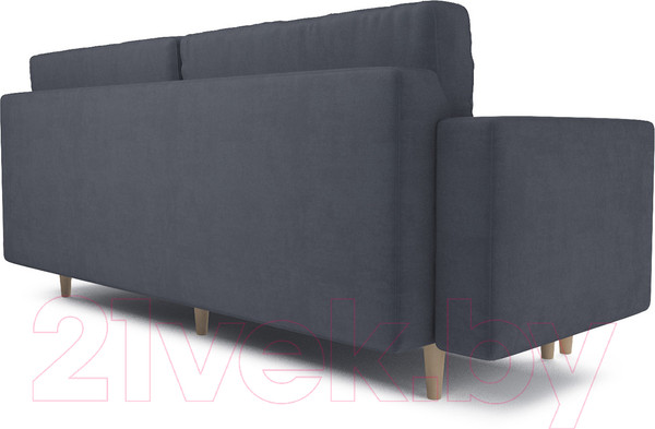 Изображение товара Диван Mebel-Ars Евро Белфаст (велюр серо-синий НВ-178 26)