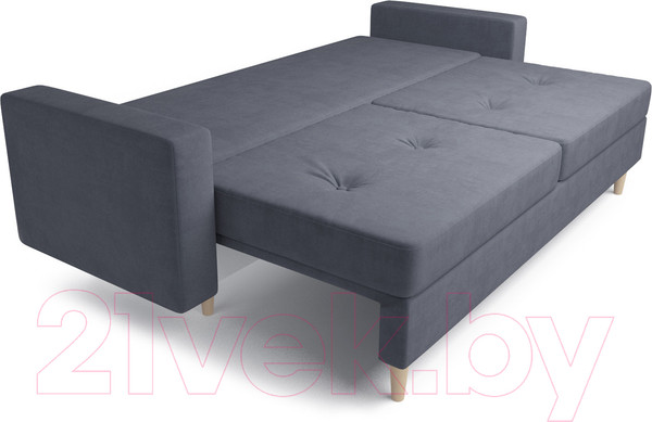 Изображение товара Диван Mebel-Ars Евро Белфаст (велюр серо-синий НВ-178 26)