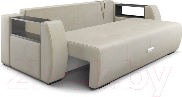 Изображение товара Диван Mebel-Ars Еврокнижка Мальтида (бархат бежевый/Star Velvet 6 Light Beige)