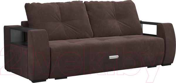 Изображение товара Диван Mebel-Ars Еврокнижка Мальтида (велюр молочный шоколад НВ-178/13)