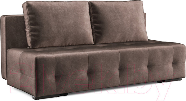 Изображение товара Диван Mebel-Ars Еврокнижка Марсель №1 (бархат серо-шоколадный/Star Velvet 60 Coffee)