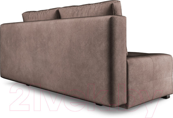 Изображение товара Диван Mebel-Ars Еврокнижка Марсель №1 (бархат серо-шоколадный/Star Velvet 60 Coffee)