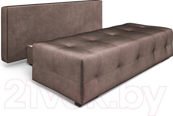 Изображение товара Диван Mebel-Ars Еврокнижка Марсель №1 (бархат серо-шоколадный/Star Velvet 60 Coffee)