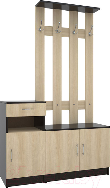Изображение товара Секция в прихожую МДК СПР1 1970x1200x380 (венге/дуб млечный)