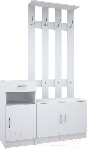 Изображение товара Секция в прихожую МДК СПР1 1970x1200x380 (белый)