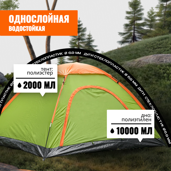 Изображение товара Палатка Coyote Vortex-4 v2 / CL-S10-4P-Light Green