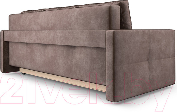 Изображение товара Диван Mebel-Ars Еврокнижка Марсель №2 (бархат серо-шоколадный Star Velvet 60 Coffee)