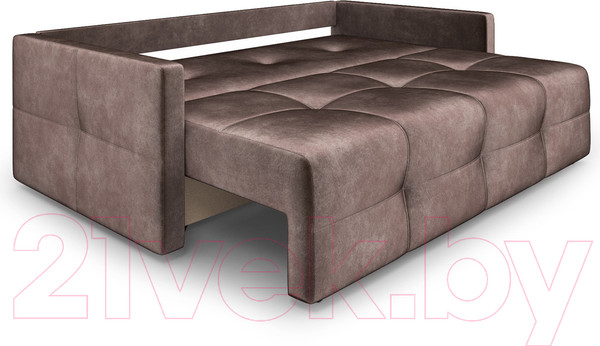 Изображение товара Диван Mebel-Ars Еврокнижка Марсель №2 (бархат серо-шоколадный Star Velvet 60 Coffee)