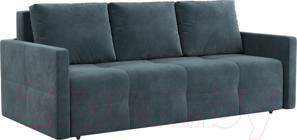 Изображение товара Диван Mebel-Ars Еврокнижка Марсель №2 (велюр серо-синий НВ-178/26)