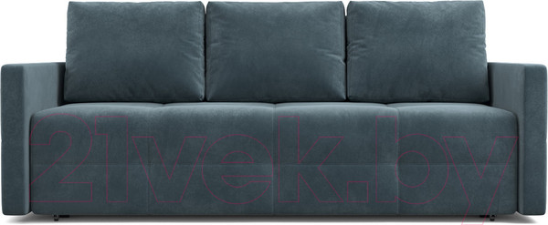 Изображение товара Диван Mebel-Ars Еврокнижка Марсель №2 (велюр серо-синий НВ-178/26)