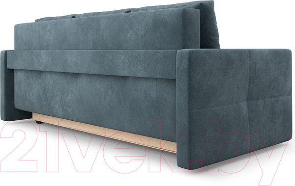 Изображение товара Диван Mebel-Ars Еврокнижка Марсель №2 (велюр серо-синий НВ-178/26)