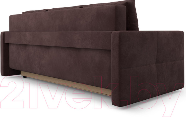 Изображение товара Диван Mebel-Ars Еврокнижка Марсель №2 (велюр шоколадный HB-178/16)