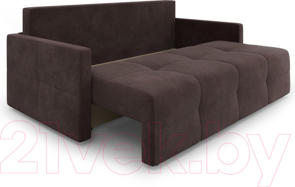 Изображение товара Диван Mebel-Ars Еврокнижка Марсель №2 (велюр молочный шоколад НВ-178/13)