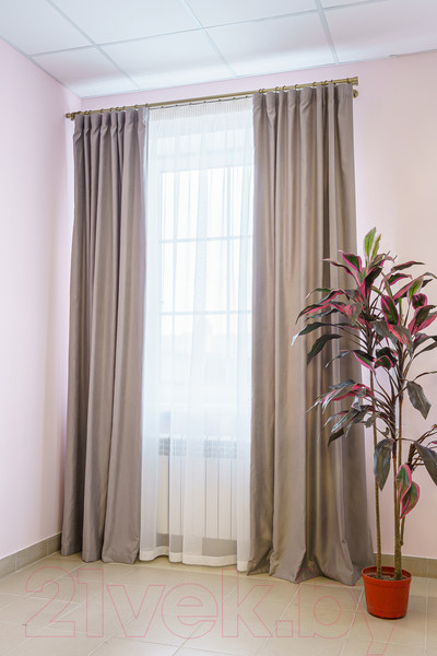 Изображение товара Комплект штор Decoretto Нубук НСС-K17 (225x250, светло-серый)