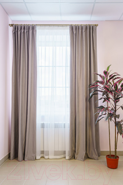 Изображение товара Комплект штор Decoretto Нубук НСС-K17 (225x250, светло-серый)