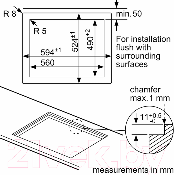 Изображение товара Газовая варочная панель Bosch PPP6A6B90