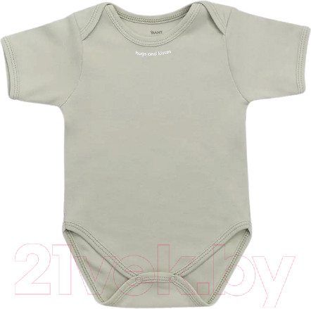 Изображение товара Набор боди для малышей Rant Hugs And Kisses / 62-68 (2шт, Light Green, р.68)