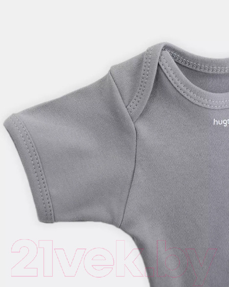 Изображение товара Набор боди для малышей Rant Hugs And Kisses / 62-74 (2шт, Arctic Grey, р.74)