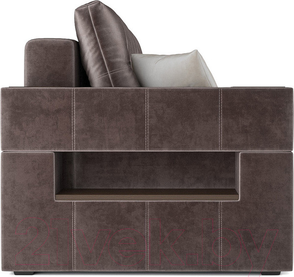 Изображение товара Диван Mebel-Ars Еврокнижка Венеция (бархат серо-шоколадный/Star Velvet 60 Cofee)