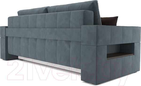 Изображение товара Диван Mebel-Ars Еврокнижка Венеция (велюр серо-синий HB-178 26)
