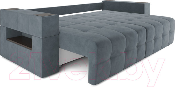 Изображение товара Диван Mebel-Ars Еврокнижка Венеция (велюр серо-синий HB-178 26)